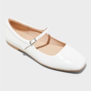 Wild Fable white Mary jane ballet flats 7W